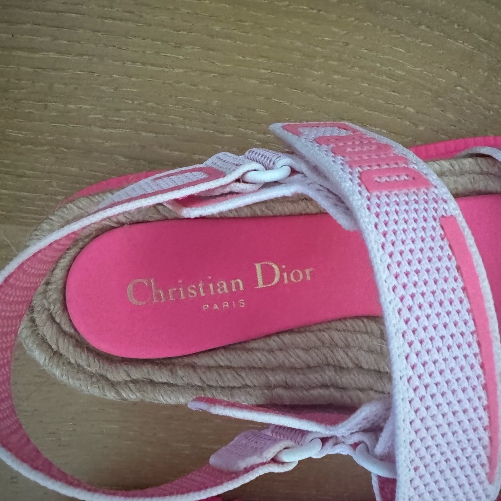 Christian Dior Pink Mesh Strap Sandals - Picture 5 of 7